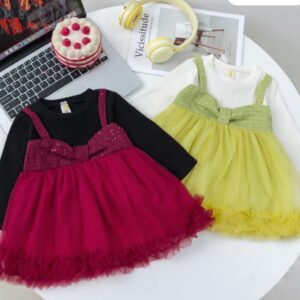 Green Soft Net Frock